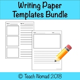 Lined Writing Paper Blank Templates Bundle | Grades K - 3 Writing