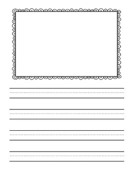 Writing Paper - Illustration boxes as well as 3-lined full sheets