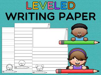 Preview of Writing Paper - Leveled - Pencil Kids