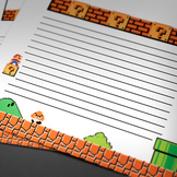 Game Themed Writing Papers - 10 Styles Bonus: PowerPoint Template
