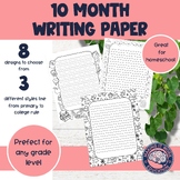 Writing Paper Monthly Bundle | Monthly Writing Paper with 