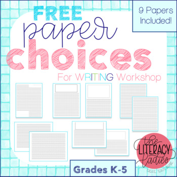 Preview of Writing Paper Printable FREE BUNDLE