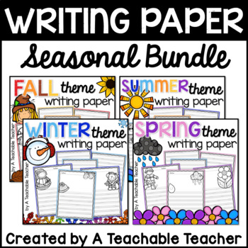 Preview of Writing Paper - Seasonal Bundle