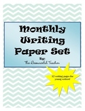 Writing Paper Set for Each Month - Triple Lines for Print 