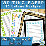 Writing Paper Stationery with Borders for Fall, Winter, Sp