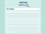 Writing Paper - Template / Plantilla para practicar escritura