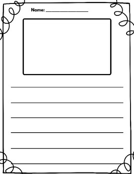 Preview of Writing Paper Template with Picture Box - Draw and Write Journal Pages