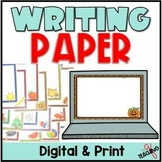 Writing Paper, Writing Paper with Lines, Monthly Printable