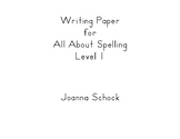 Writing Paper for All About Spelling Level 1