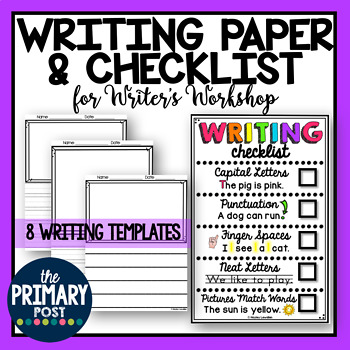 FREE Writing Paper and Writing Checklist by The Primary Post by Hayley ...