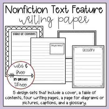 Preview of Writing Paper with Nonfiction Text Features