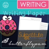 Writing Paper with Picture Box (K-2 writing)