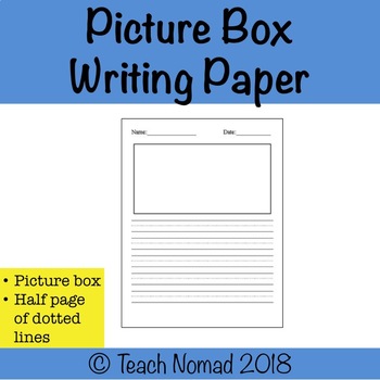 Double Lined Primary Story Paper with pictures - writing