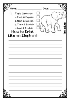 Writing Paragraphs - Elephant by Deborah Perrot - The Paper Maid