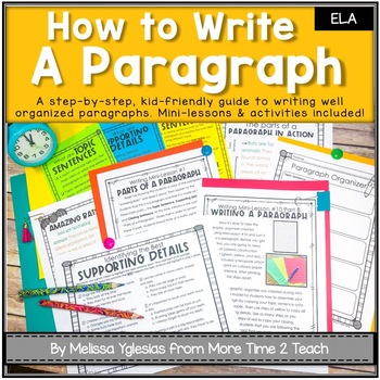 Preview of Paragraph Writing: Step-By-Step Lessons, Interactive Notebook Activities, & More