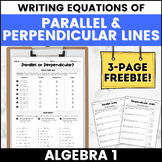 Writing Parallel and Perpendicular Lines Worksheets | TEKS