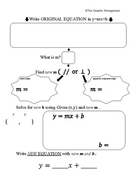 Preview of Writing Parallel and Perpendicular Equations Graphic Organizer