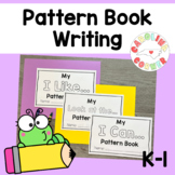 Writing Pattern Books Kindergarten First Grade Back to School