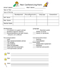 Writing Peer Conferencing Form