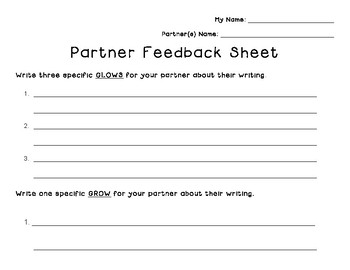 peer feedback creative writing