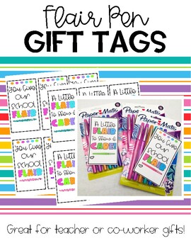 Teacher Appreciation Gift Tags for Flair Pens by Your Thrifty Co-Teacher