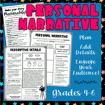 Preview of Writing: Personal Narrative Memoir Notebook Pages & Scoring Guide