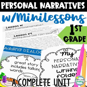Preview of Personal Narratives 1st Grade Small Moments With Planning and Publishing