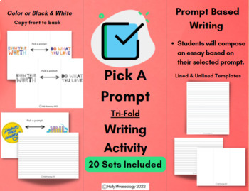 Preview of Writing | Pick a Prompt Activity
