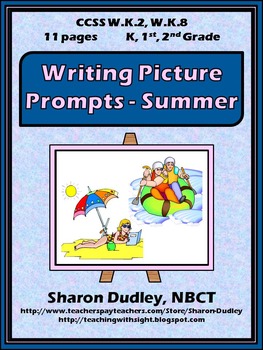 Preview of Writing Picture Prompts - Summer