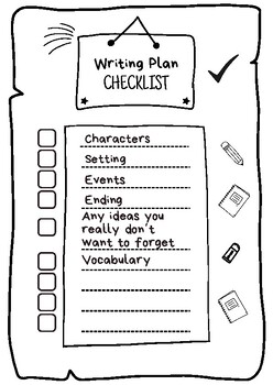 Preview of Writing Plan Checklist