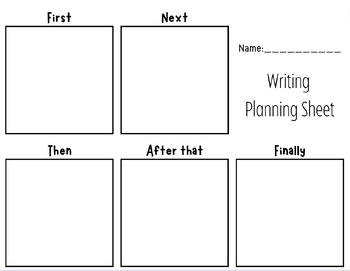 Preview of Writing Planning Sheet