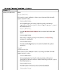 Writing Planning Template Opinion/Argumentative  grades 4/5