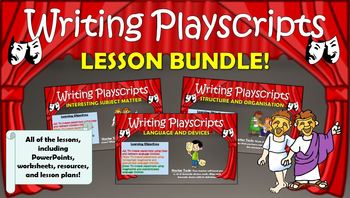 Preview of Writing Playscripts Lesson Bundle!