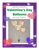 Writing Poems: Valentine's Day Acrostic Poem Heart Balloon