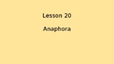 Writing Poetry: Lesson 20, Anaphora