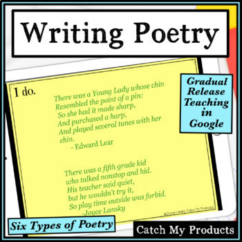 Preview of Writing Poetry Lessons in Google