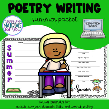Writing Poetry | Summer PRINT and DIGITAL | TPT