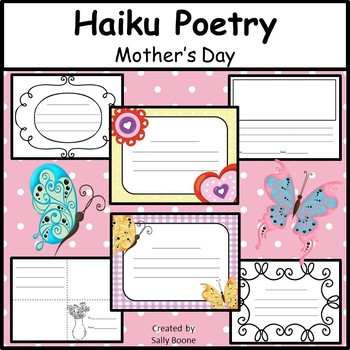 Preview of Writing Poetry Haiku  for Mother's Day