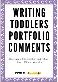 Preview of Writing Portfolio Comments for Toddlers