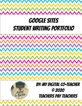 Preview of Writing Portfolio Google Site Template for  Students Hyperdoc