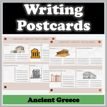 Preview of Writing Postcards Simulation Ancient Greece