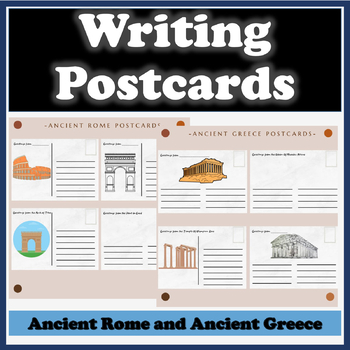 Preview of Writing Postcards Simulation - Ancient Rome and Ancient Greece