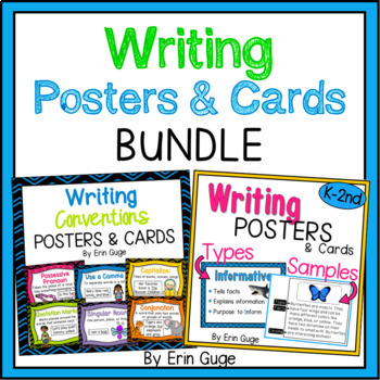 Preview of Writing Posters Bundle | Writing Conventions and Types of Writing