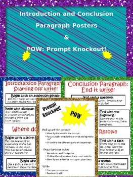 Preview of Writing Posters: Prompt "Knockout" Analysis and Writing Intros and Conclusions