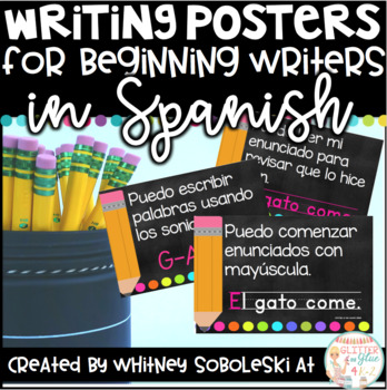 Preview of Writing Posters for Beginning Writers in Spanish