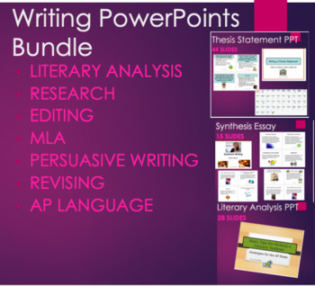 Preview of Writing PowerPoints Bundle