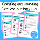 Writing Practice, Creating&Counting Sets for numbers 0-50,