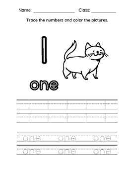 Preview of Writing Practice: Tracing Pages (Numbers 1-10)