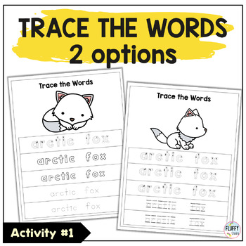 Writing Practice for Preschool : Arctic Animals by Fluffy Tots | TpT