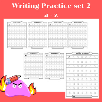 Preview of Writing Practice set 2 for preschool and kindergarten children